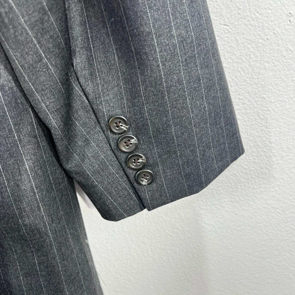 Vintage Lauren Ralph Lauren‎ Men's 46L Pinstripe 100% Wool Blazer Union Canada